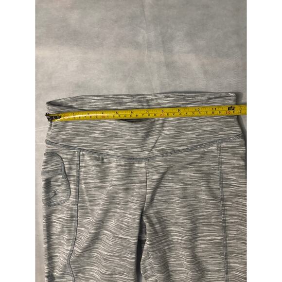 Danskin Grey/White Capri Legging S Exercise Athleisure Activewear Cozycore Comfy - Picture 7 of 11